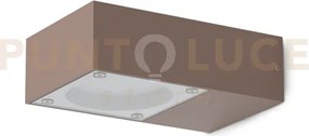 Sirio applique a parete da esterno ip65 1 luce attacco gx53 coffee