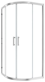 Box doccia con ingresso angolare scorrevole Easy quadrante L 80 x L 80 x H 190 cm in vetro, sp. 6 mm vetro senza finitura / trasparente cromo