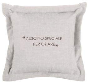 Cuscino divano 30x30 cm scritta tortora