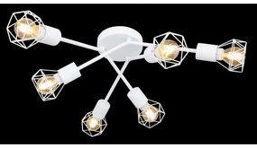 Globo 54802W-6 - Lampadario a plafone XARA 6xE14/40W/230V