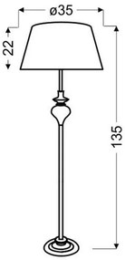 Lampada da terra GILLENIA 1xE27/60W/230V nero