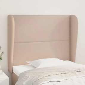 Testiera Ad Orecchio Cappuccino 83x23x118/128 Cm İn Similpelle /