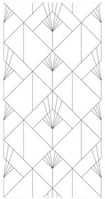 Fotomurale Art decò, bianco disegno nero