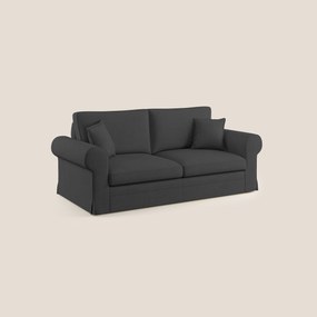 Lady divano classico in piuma d'oca realizzato con tessuto impermeabile T02 nero