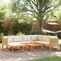 Set Divano da Giardino 8pz con Cuscini Legno Massello di Acacia 3278927