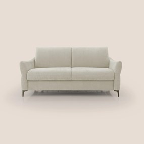 Dalia divano letto con materasso H18 cm e piedi alti in raffinato tessuto smacchiabile T17