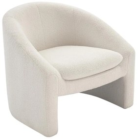 Poltrona in Tessuto bouclette Bianco - OSSANA