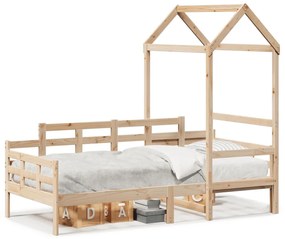 Dormeuse Con Tetto 80x200 Cm İn Legno Massello Di Pino /