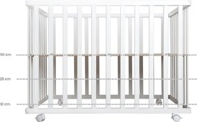 Lettino bianco con ruote 100x75 cm Style – Roba