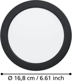 Eglo 901388 - Faretto da incasso LED FUEVA LED/10,5W/230V Ø 16,8 cm nero