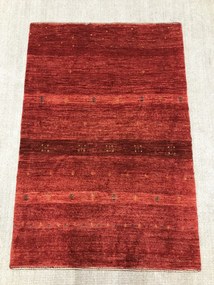 Loribaft Tappeto 90x140 Rosso (Iran) Annodato A Mano
