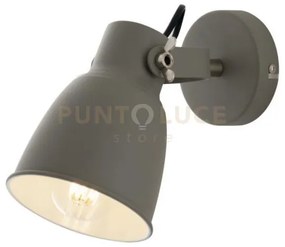 Applique a parete legend grigia e nickel 1 luce attacco e27 12,3x22...