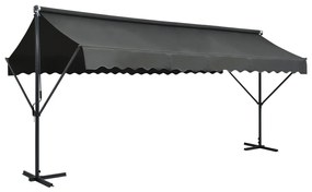 Tenda Parasole Con Piedistallo 500x300 Cm Antracite /