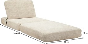 Poltrona bianca allungabile con rivestimento in bouclé Faster – Mauro Ferretti