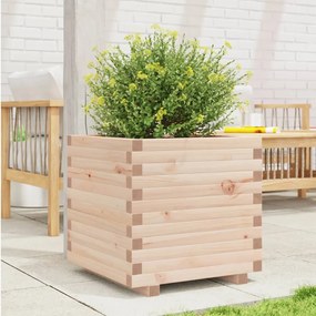 Fioriera Da Giardino 50x50x49,5 Cm İn Legno Massello Di Pino /