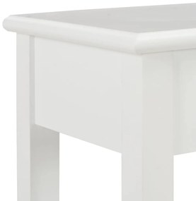 Tavolo Consolle Bianco 110x35x80 cm in Legno