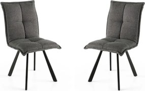 Sedia cucina tessuto Grigio Fumo - imbottito SILA 2 sedie