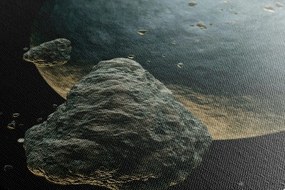 Quadro su tela – Meteoriti intorno al pianeta