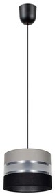 Lampadario a sospensione con filo CORAL S 1xE27/60W/230V nero-grigio