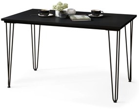 HAIRPIN S-120 Nero Opaco - TAVOLO LOFT PER CUCINA SALA DA PRANZO SALONE