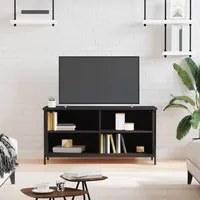 Mobile Porta TV Nero 100x40x50 cm in Legno Multistrato 832773