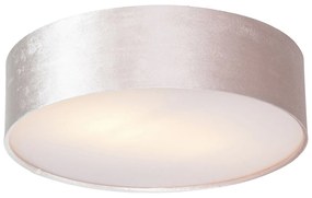 Plafoniera moderna rosa 40 cm con interno oro - Drum