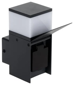 Kanlux 38761-Applique da esterno con presa DASTEN 1xG9/11W/230V IP44 nero