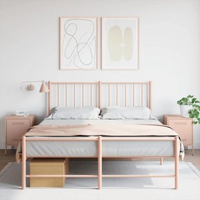 Comodini 2 Pz Rosa 36x39x50,5 Cm İn Acciaio /