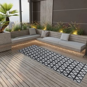Tappeto Per Esterno Arakıl Nero 80x250 Cm İn Pp /