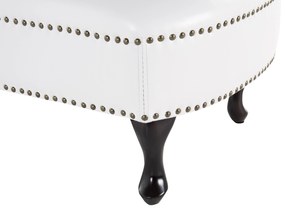 Chaise longue vintage destra in pelle sintetica bianca NIMES Beliani