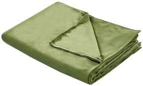 Copripiumino per coperta ponderata verde scuro 135 x 200 cm RHEA Beliani