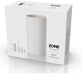 Tazza in porcellana bianca per spazzolini da denti Solo - Zone