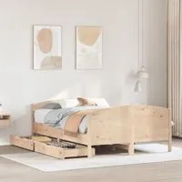 Letto senza Materasso 120x200 cm in Legno Massello di Pino 3301791