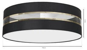 Plafoniera ULTIMO 3xE27/60W/230V nera