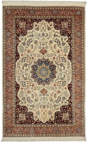 Isfahan Tappeto 140x230 Beige (Pakistan) Annodato A Mano