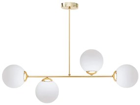 Lampadario a sospensione con supporto rigido FIRA 4xE27/60W/230V oro