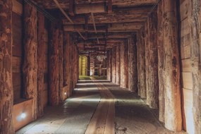 Carta da parati – Galleria di legno