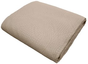 Set con copriletto e federa marrone chiaro in microfibra 240x260 cm Romane – douceur d'intérieur