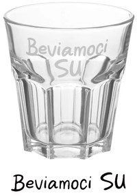 Bicchiere acqua vetro scritta Beviamoci su 290 ml