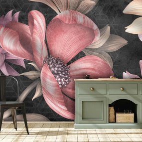Fotomurale Blooming, nero 450X300 cm