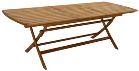 Tavolo da giardino allungabile allunghe integrate in legno massello L180-240 cm CANOPEE