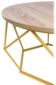 Tavolino DIAMOND 40x70 cm oro/marrone