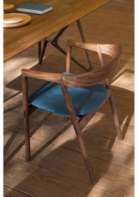 Sedia da pranzo blu/marrone Muna – Gazzda