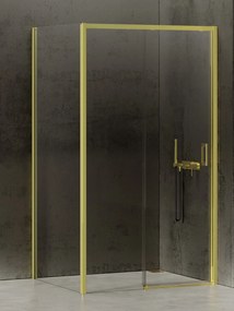 New Trendy Prime Light Gold box doccia 100x100 cm quadrato oro lucida/vetro trasparente K-1439