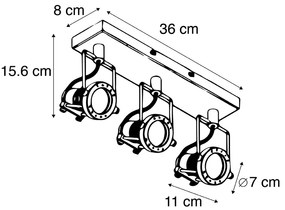 Faretto Smart Nero 3 luci con Wi-Fi GU10 - Suplux