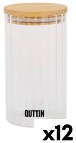 Barattolo In Vetro Trasparente Quttin    9 x 16 cm 780 ml 9 x 16,5 cm (12 Unità)