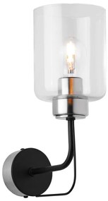 Jupiter 1885 - Lampada da parete CERES 1xE27/15W/230V cromo opaco/nero