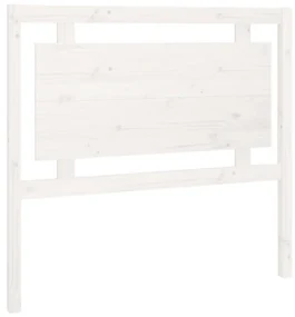 Testiera bianca 105,5x4x100 cm in legno massello di pino