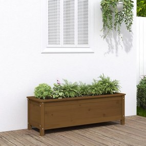 Fioriera Rialzata Da Giardino Ambra 119,5x40x39cm Massello Pino /