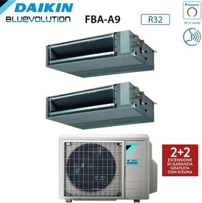 Daikin - Climatizzatore Condizionatore Bluevolution Dual Split Canalizzato Canalizzabile Inverter serie fba-a 18+18 con 3MXM68N R-32 Wi-Fi Optional